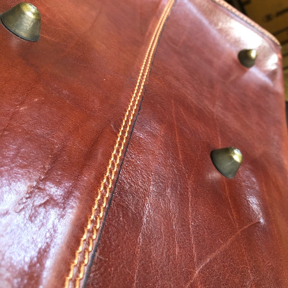 Vtg XL Leather Doctors Duffel Bag  🎩👑 - Picture 10 of 16